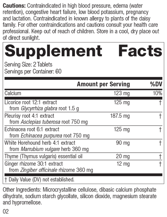 Broncafect, 60 Tablets, Rev 02 Supplement Facts