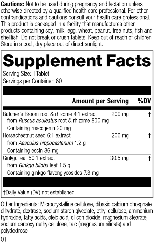 Vascular Care Complex, Rev 01 Supplement Facts